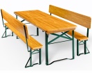 Zahradní pivní set s opěradlem 170x70x75 cm skládací