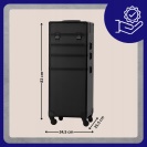 CA40 Kosmetický kufřík na kolečkách 4v1 93cm černá