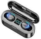 F9 BLUETOOTH Bezdrátová sluchátka TWS Powerbank černá