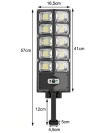 Solární pouliční LED lampa 420 diod