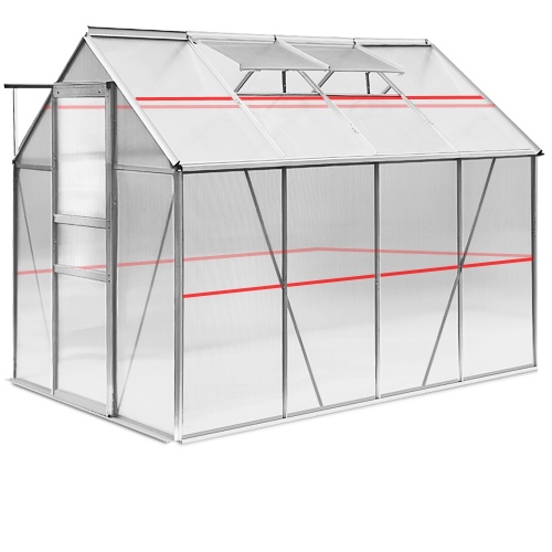 Skleník GWH04/2  4,75m² 7,6m³ + 2 větrací okna  + základna